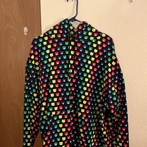 Teddy Fresh- Ted All Over Rainbow & Black Hoodie Unisex size L